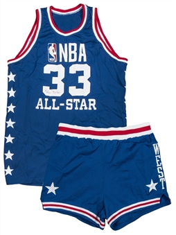 1985 Kareem Abdul-Jabbar Game Used & Signed All-Star Game Western Conference Uniform - Jersey & Shorts (Abdul-Jabbar LOA)